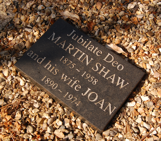 black memorial stone with text